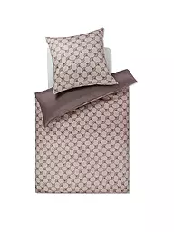 JOOP | Satin Bettwäsche 70x90cm/140x200cm CORNFLOWER DOUBLE Beige | Gris
