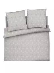 JOOP | Linge de lit en satin CORNFLOWER CHARM 2x 70x90cm/200x200cm Stone | Gris clair