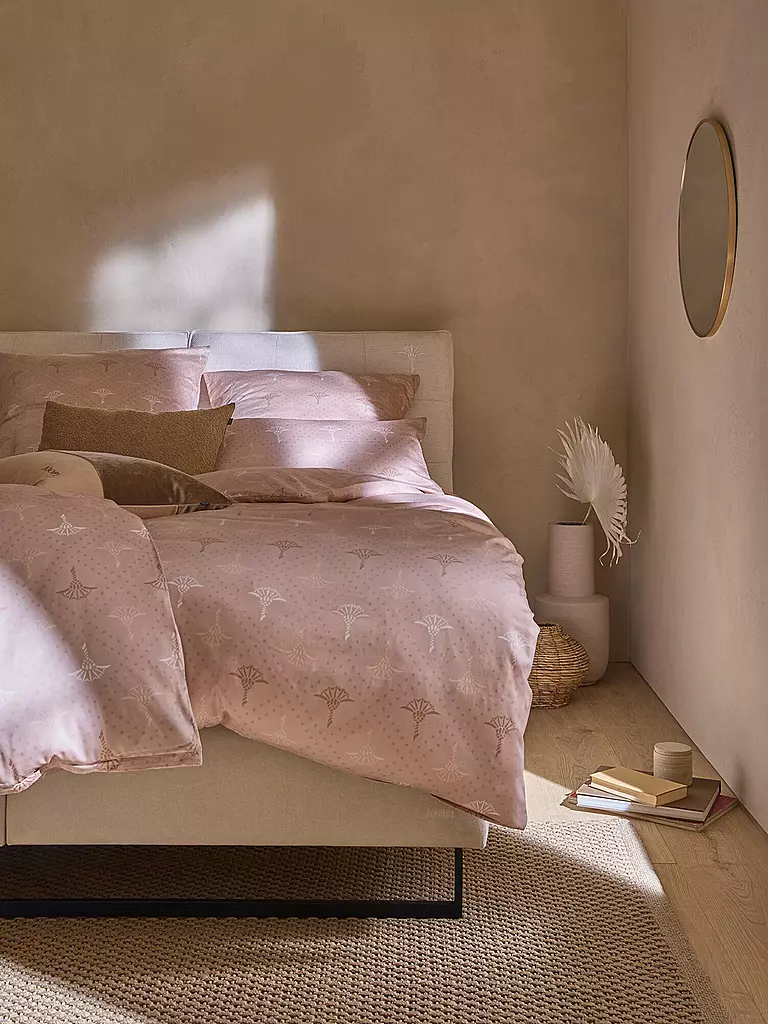 JOOP | Linge de lit en satin CORNFLOWER CHARM 70x90 / 140x220cm Nude | Beige