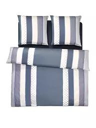 JOOP | Linge de lit en satin Cornflower Stripes 2 x 70x90cm / 200x200cm Deep Coal | Gris