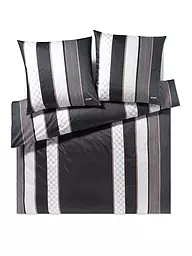 JOOP | Linge de lit en satin Cornflower Stripes 2 x 70x90cm / 200x200cm Deep Stone | Gris