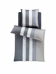 JOOP | Linge de lit en satin Cornflower Stripes 70x90cm / 140x220cm Deep Coal | Gris