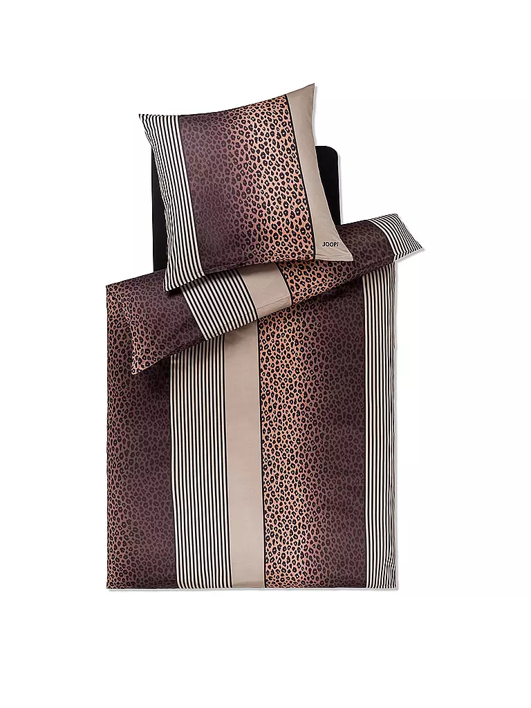 JOOP | Linge de lit en satin LEO 70x90cm / 140x200cm Stone | Gris
