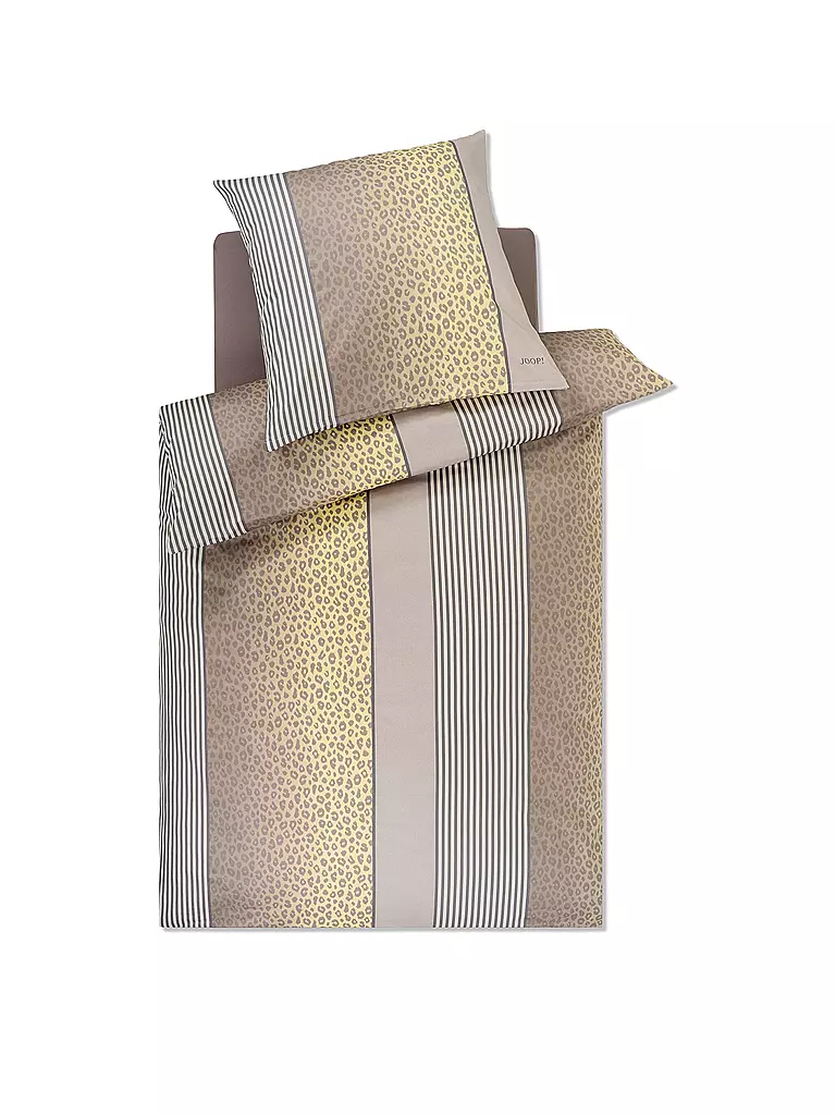 JOOP | Linge de lit en satin LEO 70x90cm / 140x200cm Vanille | Crème