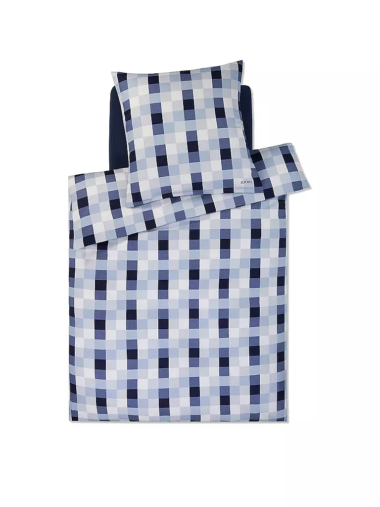 JOOP | Linge de lit en satin MESH 2x 70x90cm/2000x200cm Sky | blau