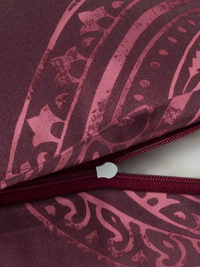 JOOP | Linge de lit en satin PAISLEY 70x90cm/140x200cm Rouge foncé | dunkelrot