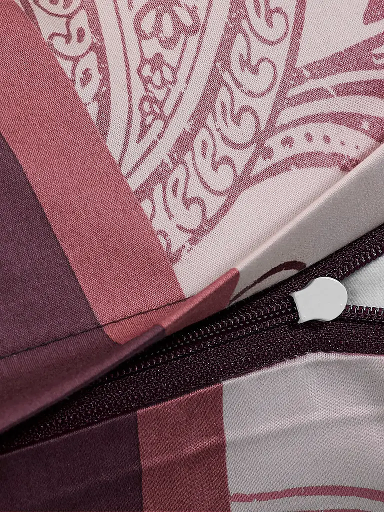 JOOP | Linge de lit en satin PAISLEY STRIPES 2x70x90cm/140x200cm Rouge Foncé | dunkelrot