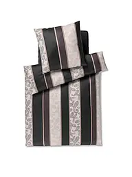 JOOP | Linge de lit en satin PAISLEY STRIPES 70x90cm/140x220cm Noir | Noir