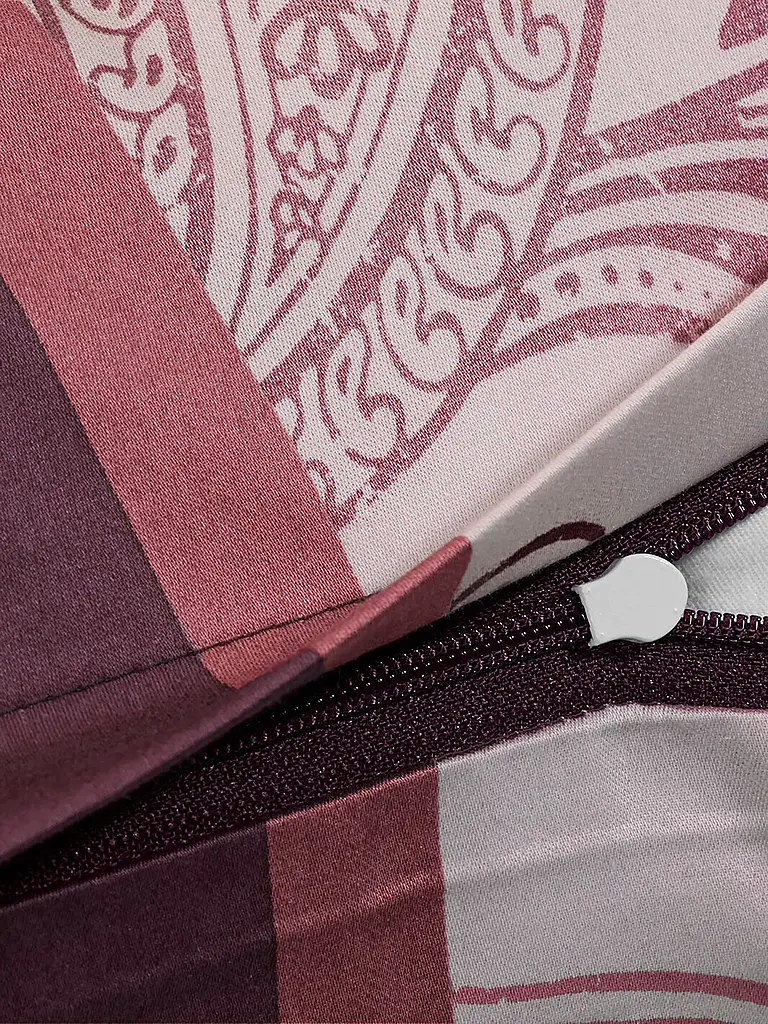 JOOP | Linge de lit en satin PAISLEY STRIPES 70x90cm/140x220cm Rouge foncé | dunkelrot