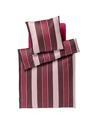 JOOP | Linge de lit en satin RAYURES 70x90cm/140x200cm Noir | Rouge foncé