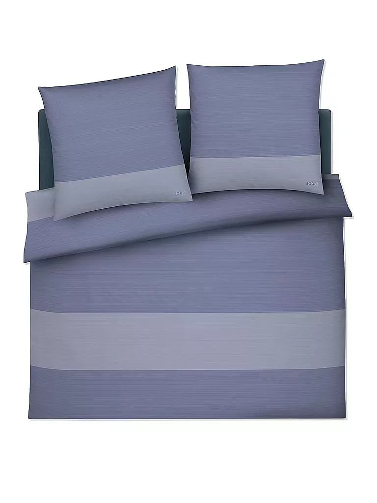 JOOP | Linge de lit en satin SPLIT 2x 70x90cm / 200x200cm Océan | Bleu clair