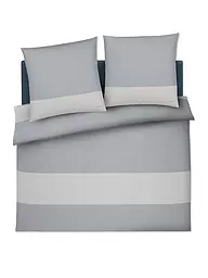 JOOP | Linge de lit en satin SPLIT 2x 70x90cm / 200x200cm Stone | Gris clair