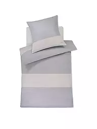 JOOP | Linge de lit en satin SPLIT 70x90cm / 140x220cm Vanille | Gris clair