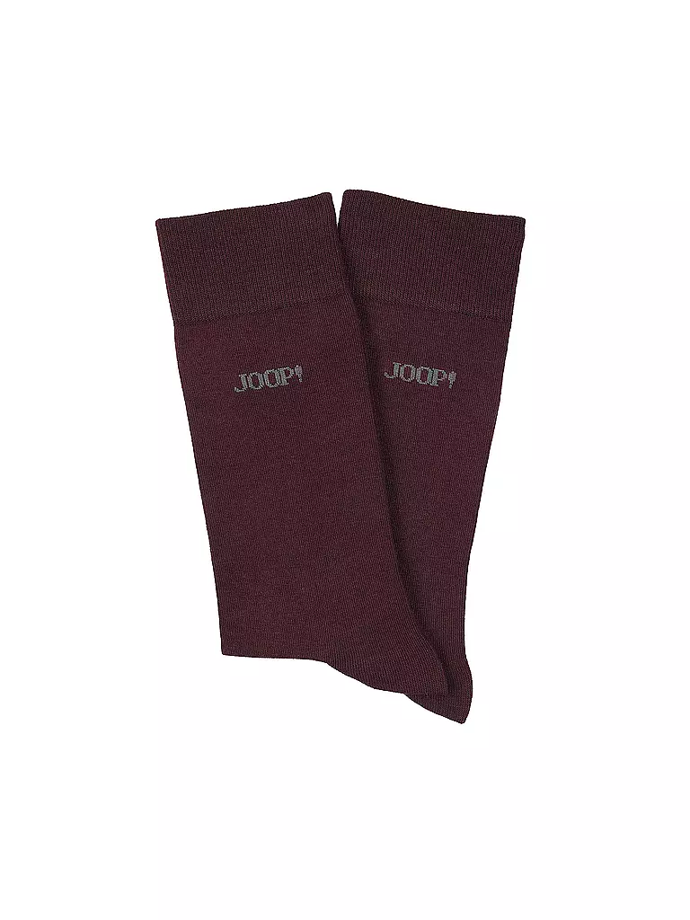 JOOP | Lot de 2 paires de chaussettes couleur porto | Rouge foncé