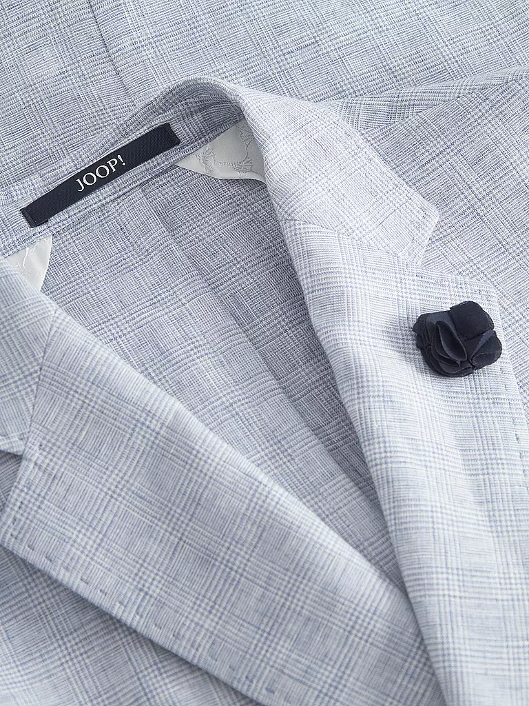 JOOP | Nom du produit: Veste de costume
Marque: JOOP
Couleur: bleu clair
Catégories: Mode, Homme
Tags: Grandes tailles

Longueur des manches: Manches longues
Matière: Lin
Forme du col: Col à revers
Motif: Carreaux
Coupe (vêtements d'extérieur): Regular
Styl | 