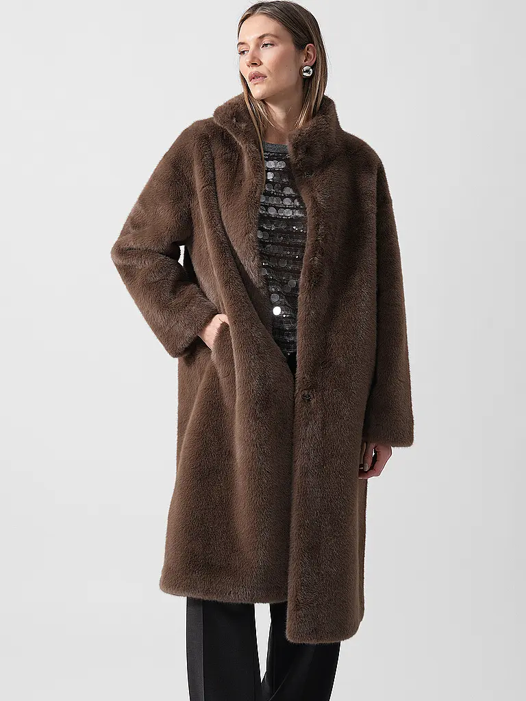 JOOP | Nom du produit : Manteau aspect fourrure CIM | Marron