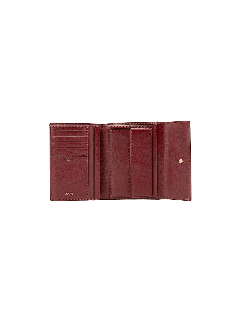 JOOP | Nom du produit : Portefeuille SOFISCATO 1.0 COSMEA
Marque : JOOP
Couleur : rouge foncé
Catégories : Mode, Femme

Matière : Cuir
Motif : Logo
Style : Smart Business | Rouge foncé