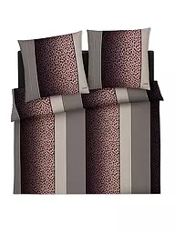JOOP | Linge de lit en satin LEO 2x 70x90cm / 200x200cm Vanille | Gris