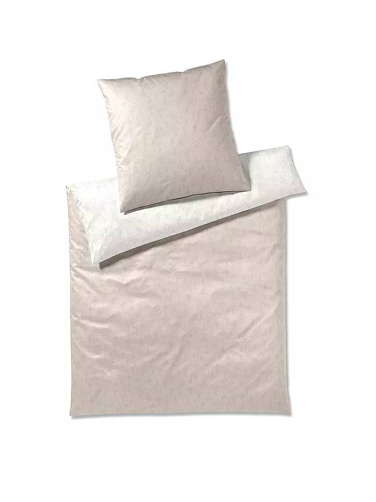 JOOP | Satin Bettwäsche CORNFLOWER GLAM 70x90cm/140x200cm Nature | Beige