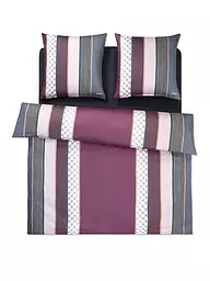 JOOP | Linge de lit en satin Cornflower Stripes 2 x 70x90cm / 200x200cm Deep Coal | Baie