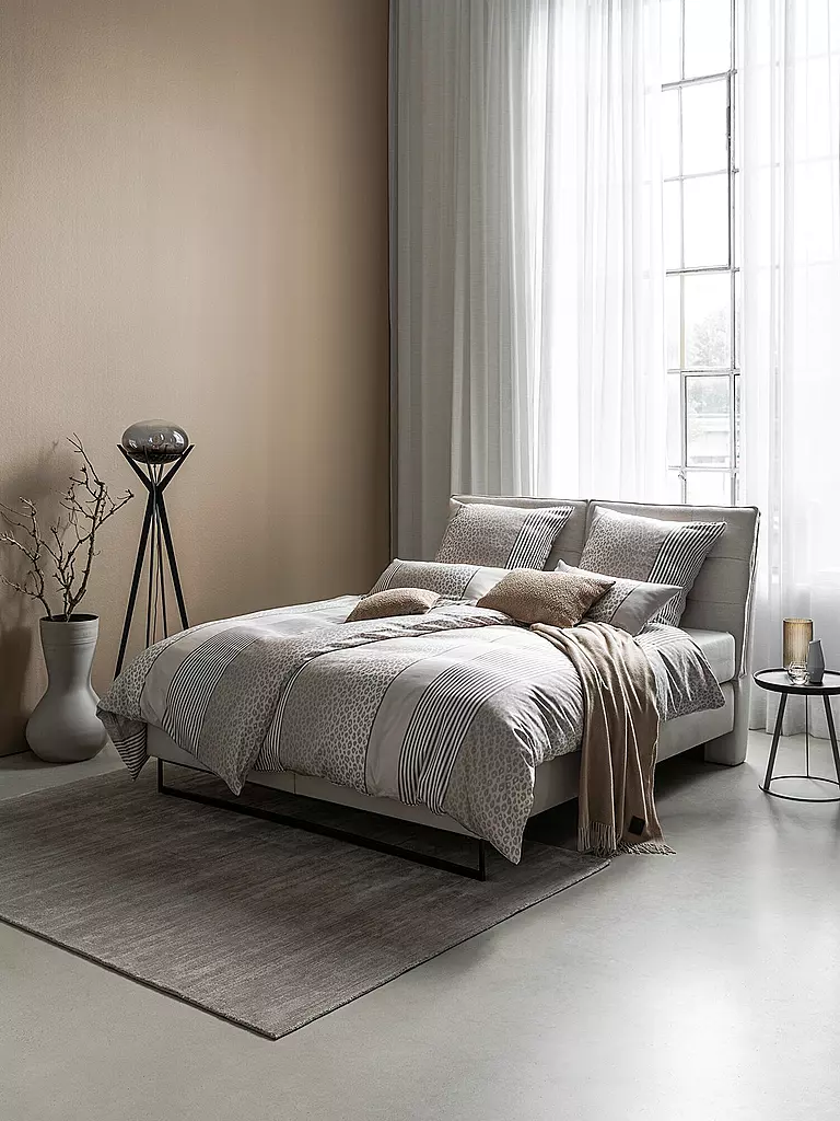 JOOP | Satin Bettwäsche LEO 70x90cm / 140x200cm Sand | Beige
