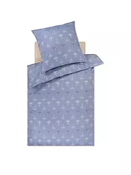 JOOP | Satin-Bettwäsche CORNFLOWER CHARM 70x90 / 140x200cm Ocean  | Bleu clair