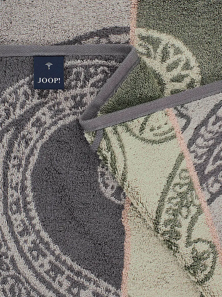 JOOP | Serviette 50x100cm CONTOUR PAISLEY Oliv | Vert foncé