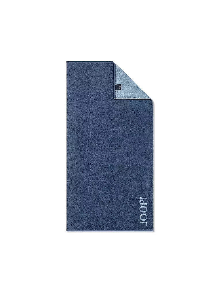 JOOP | Serviette 50x100cm DIVEDED DOUBLEFACE Aqua | dunkelblau