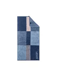 JOOP | Serviette 50x100cm DIVIDED SQUARES Sabei | Bleu foncé