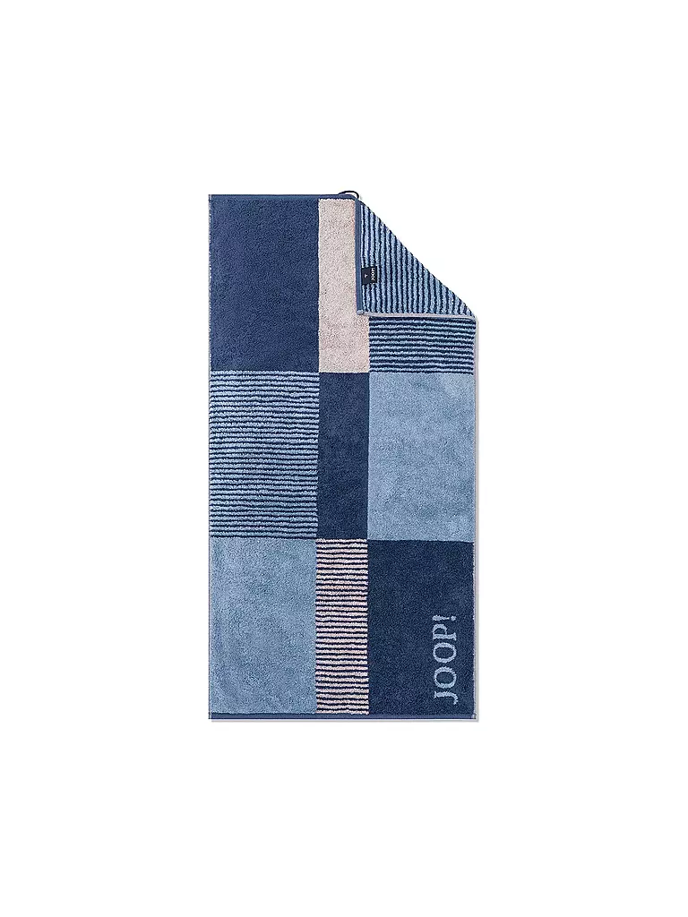 JOOP | Serviette 50x100cm DIVIDED SQUARES Aqua | dunkelblau