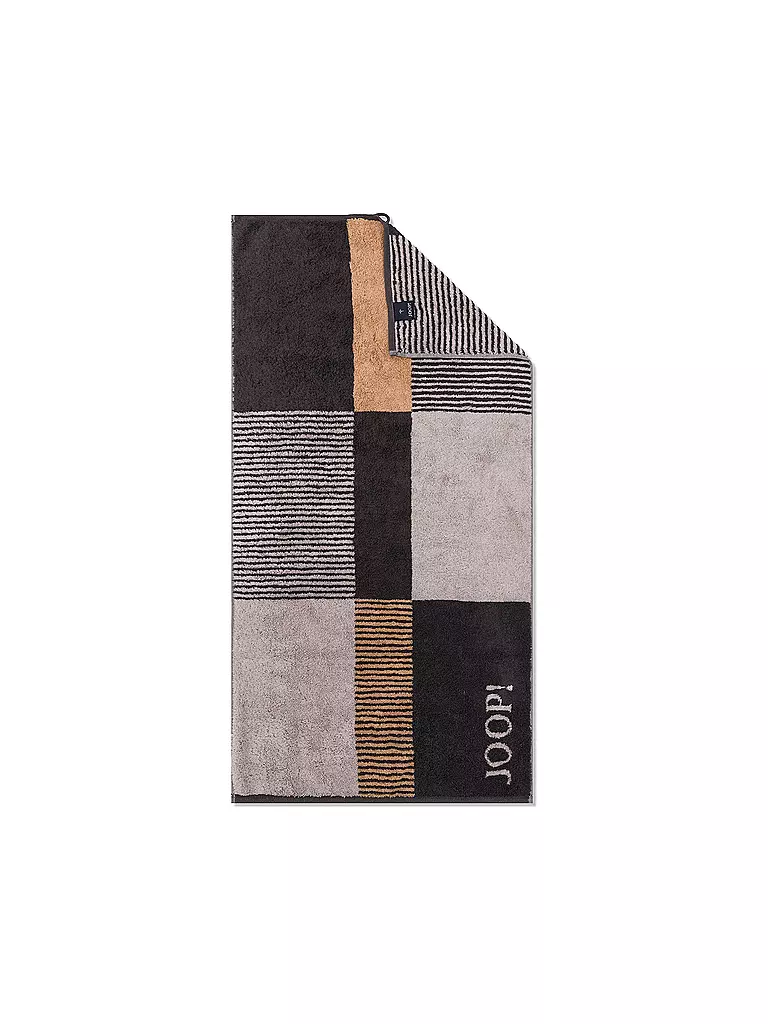 JOOP | Serviette 50x100cm DIVIDED SQUARES Pierre | grau