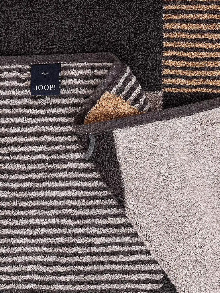 JOOP | Serviette 50x100cm DIVIDED SQUARES Pierre | grau