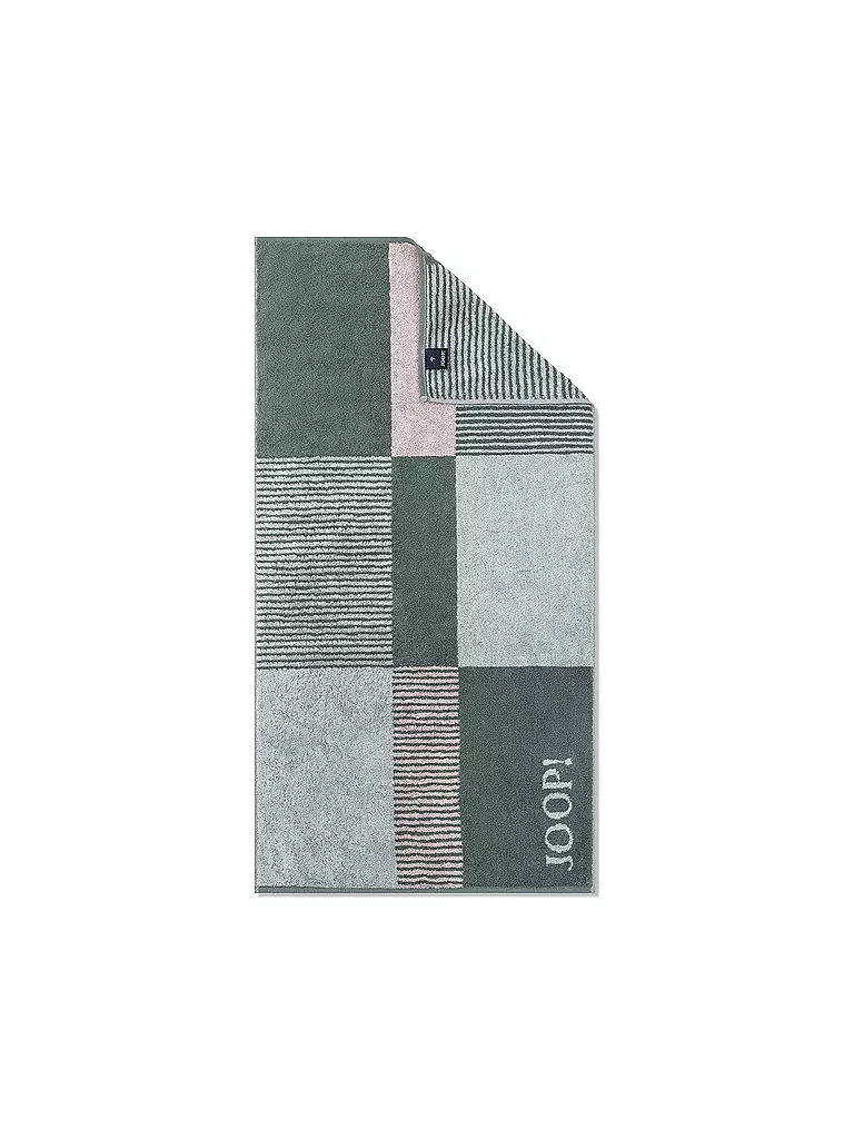 JOOP | Serviette 50x100cm DIVIDED SQUARES Sabei | dunkelgrün