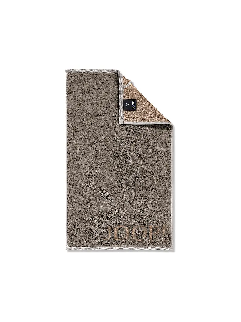 JOOP | Serviette d'invité 30x50cm CONTOUR DOUBLFACE Taupe | Camel