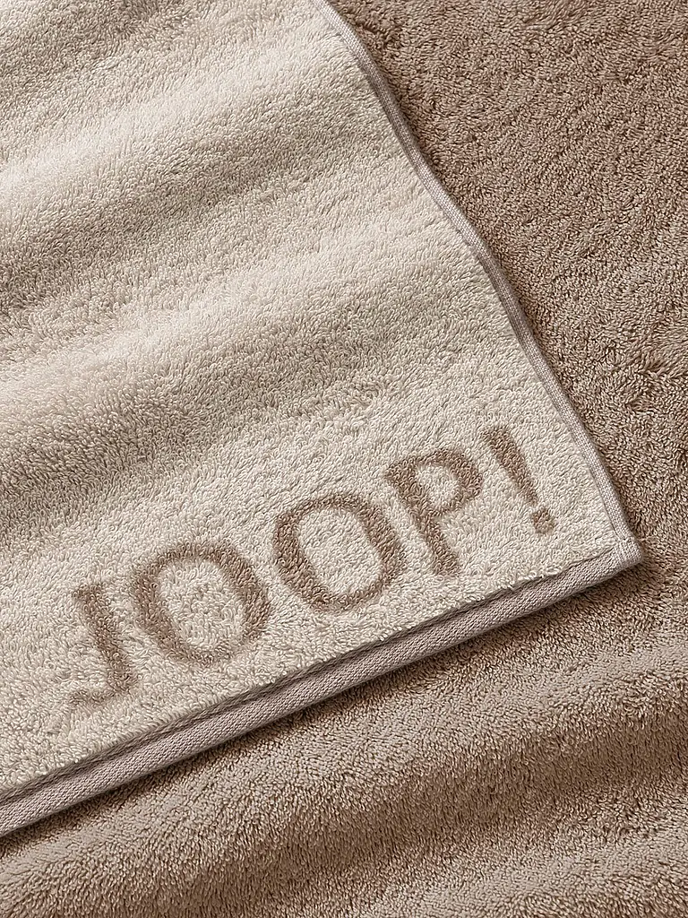 JOOP | Serviette de douche 80x150cm CONTOUR DOUBLFACE Crème | Beige