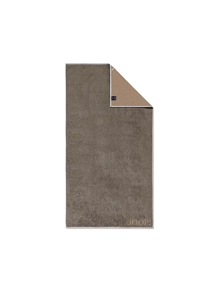 JOOP | Serviette de douche 80x150cm CONTOUR DOUBLFACE Taupe | Camel