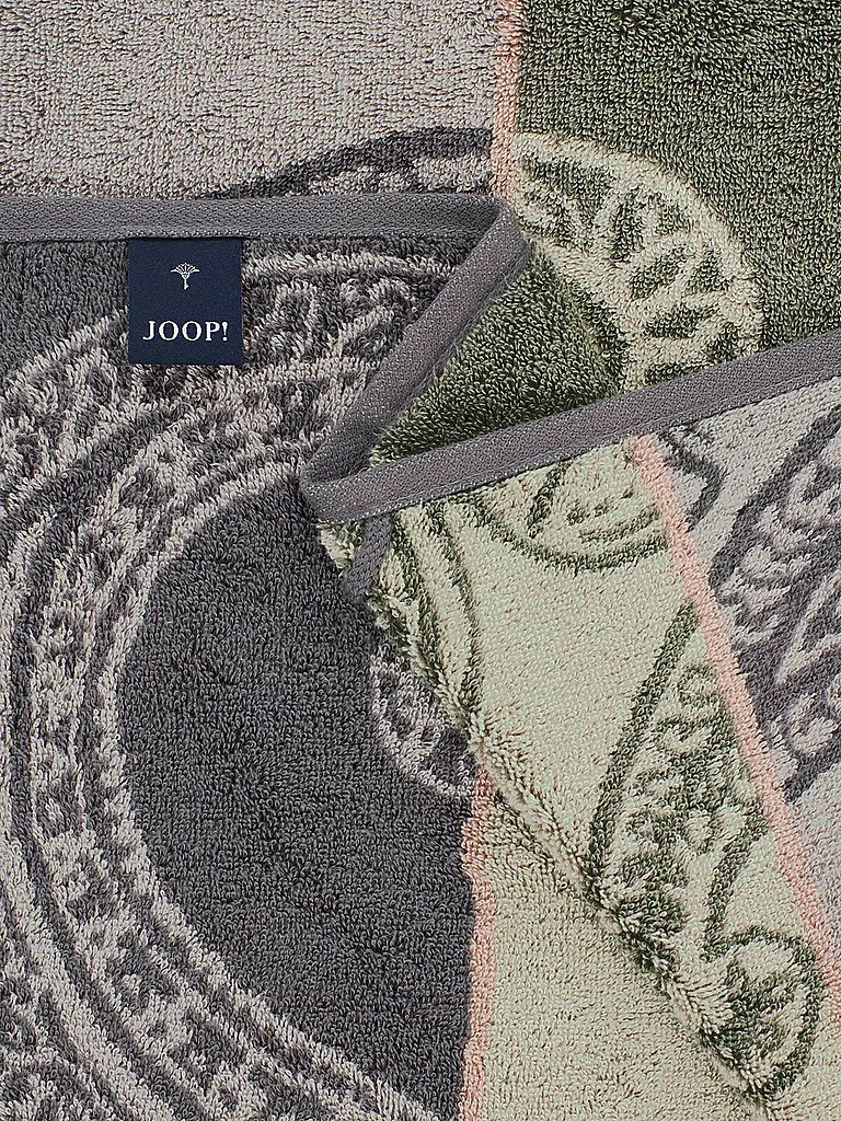 JOOP | Serviette de douche 80x150cm CONTOUR PAISLY Olive | Vert foncé