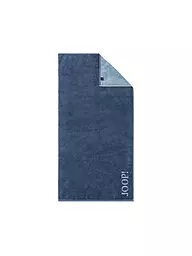JOOP | Serviette de douche 80x150cm DIVEDED DOUBLEFACE Nature | Bleu foncé