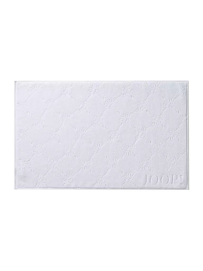 JOOP | Tapis de bain "Cornflower Uni" 50x80cm (Blanc) | Blanc
