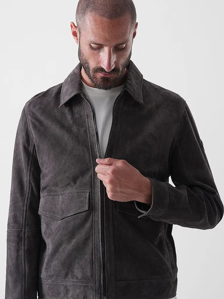 JOOP | Veste en cuir | grau