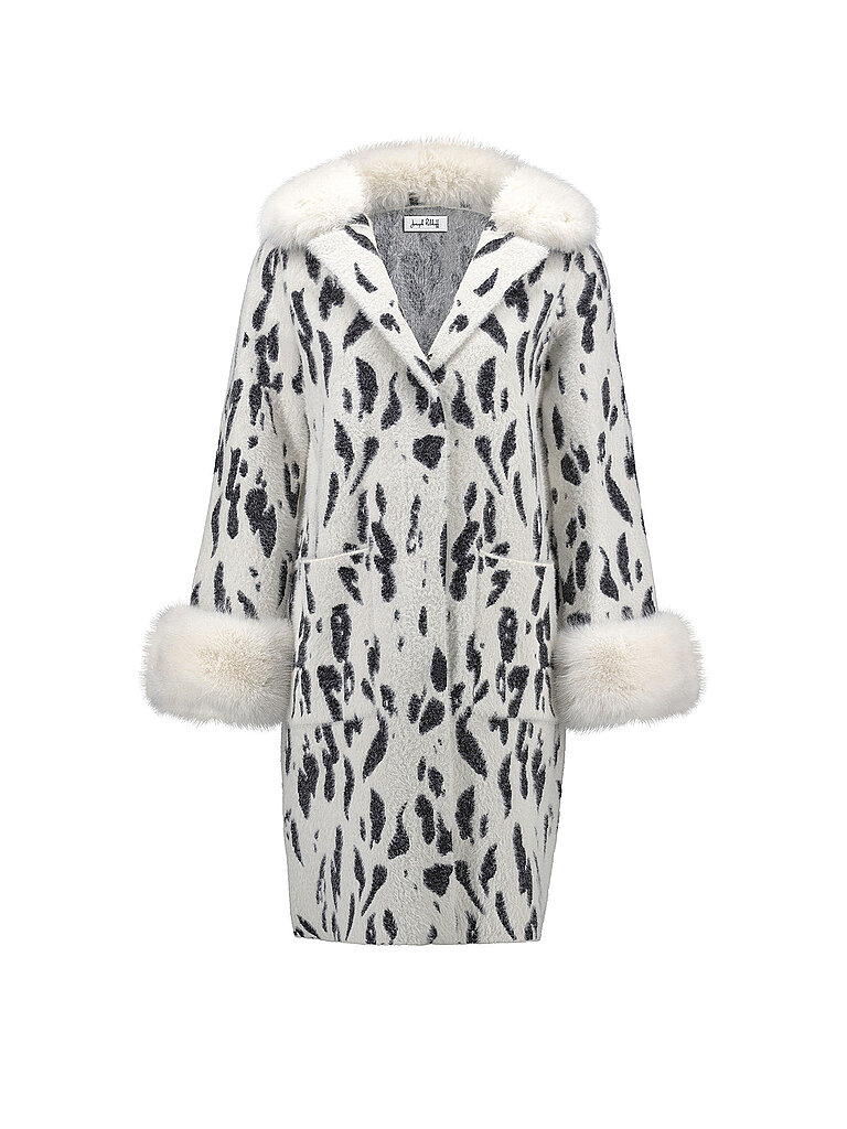 Manteau en fausse fourrure crème XL