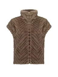 JOSEPH RIBKOFF | Gilet aspect fourrure | Camel