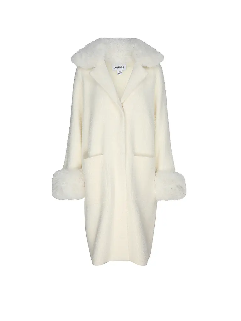JOSEPH RIBKOFF | Manteau aspect fourrure | creme