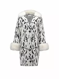 JOSEPH RIBKOFF | Manteau en fausse fourrure | Crème