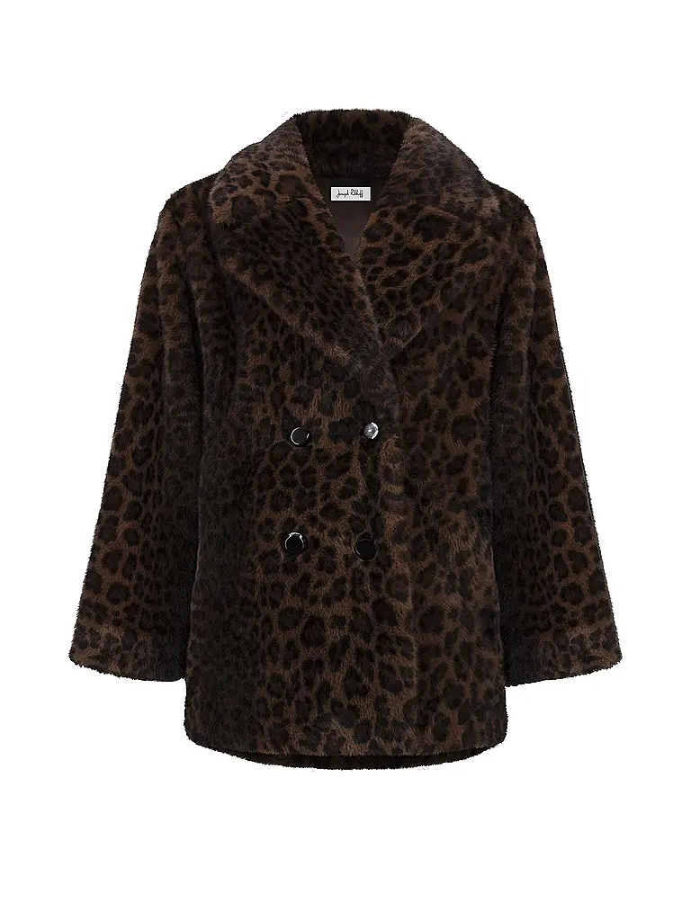 JOSEPH RIBKOFF | Manteau en fausse fourrure | Noir