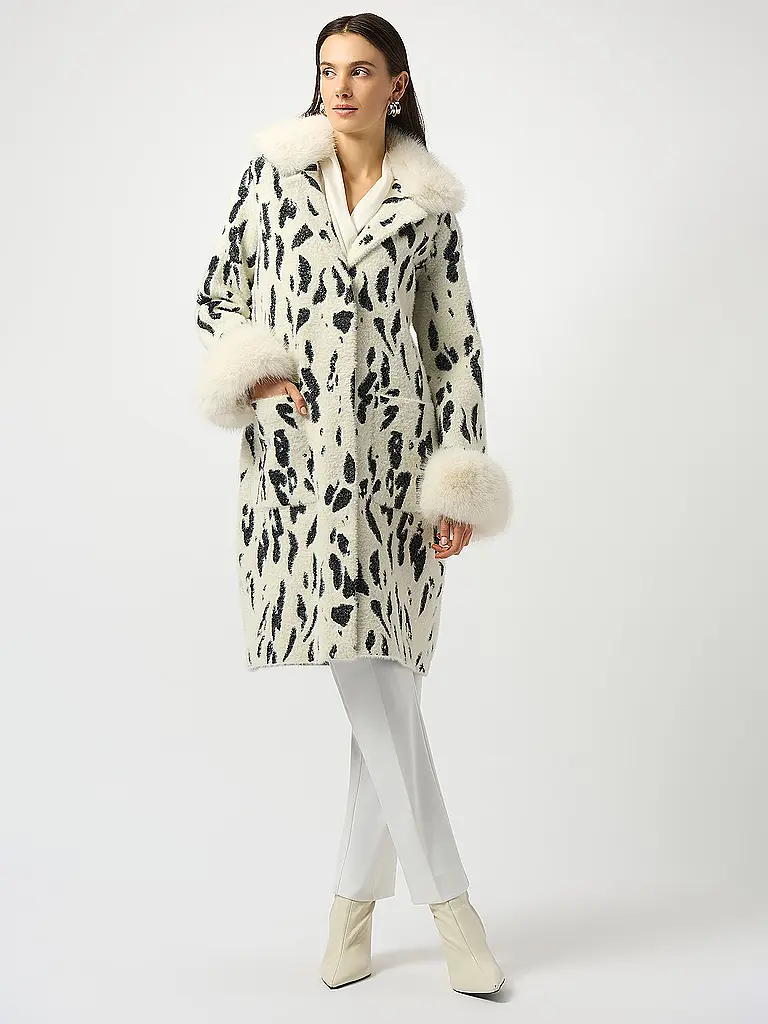 JOSEPH RIBKOFF | Manteau en fausse fourrure | creme