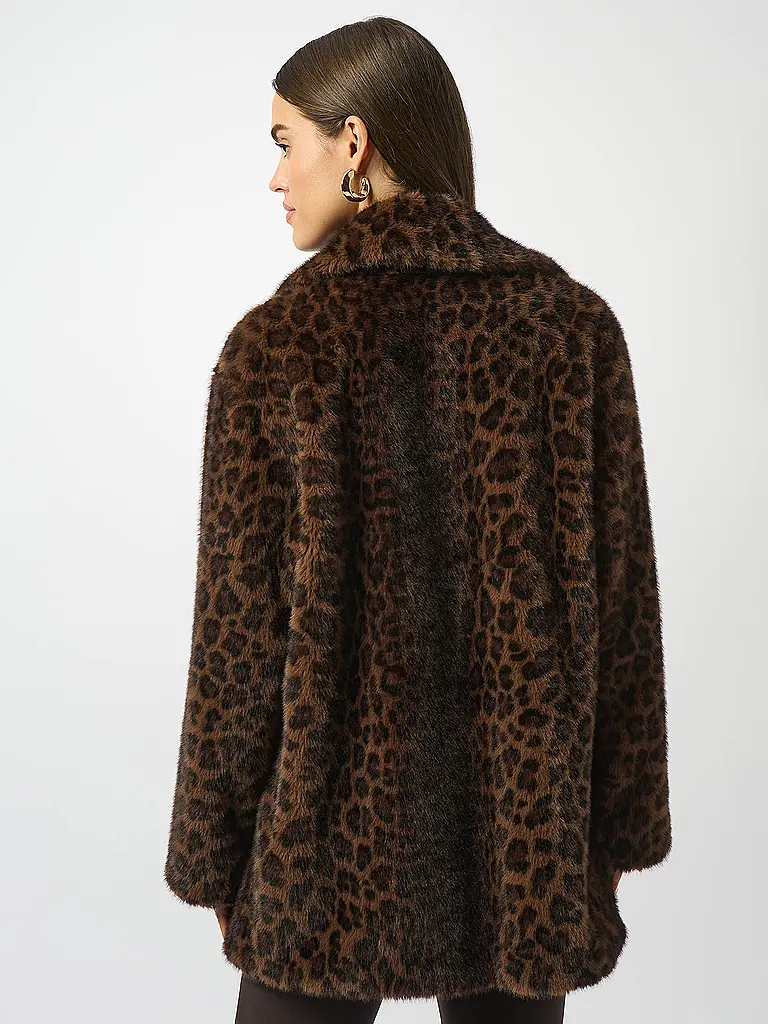 JOSEPH RIBKOFF | Manteau en fausse fourrure | Noir