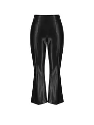 JOSEPH RIBKOFF | Pantalon aspect cuir coupe bootcut 7/8 | Noir
