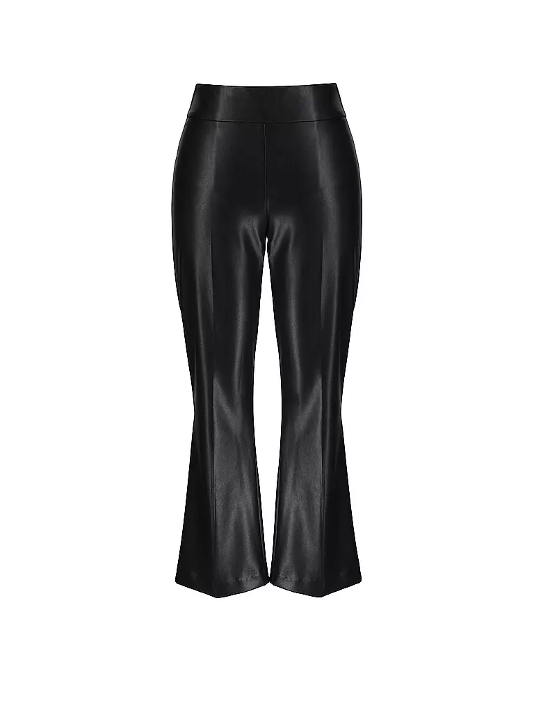 JOSEPH RIBKOFF | Pantalon aspect cuir coupe bootcut 7/8 | schwarz
