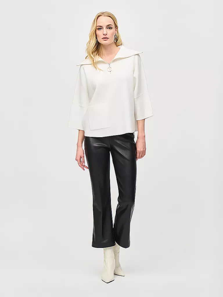 JOSEPH RIBKOFF | Pantalon aspect cuir coupe bootcut 7/8 | schwarz